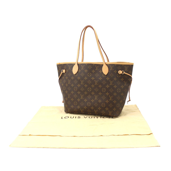 Louis Vuitton Monogram Neverfull MM Tote Bag Brown Beige - Picture 8 of 9